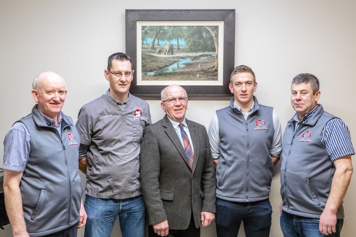 Declan, Liam, Tom, Anthony and Eoghan the large animal vets